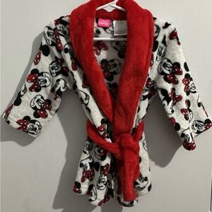 Disney Minnie Mouse Kids Robe - Red and White